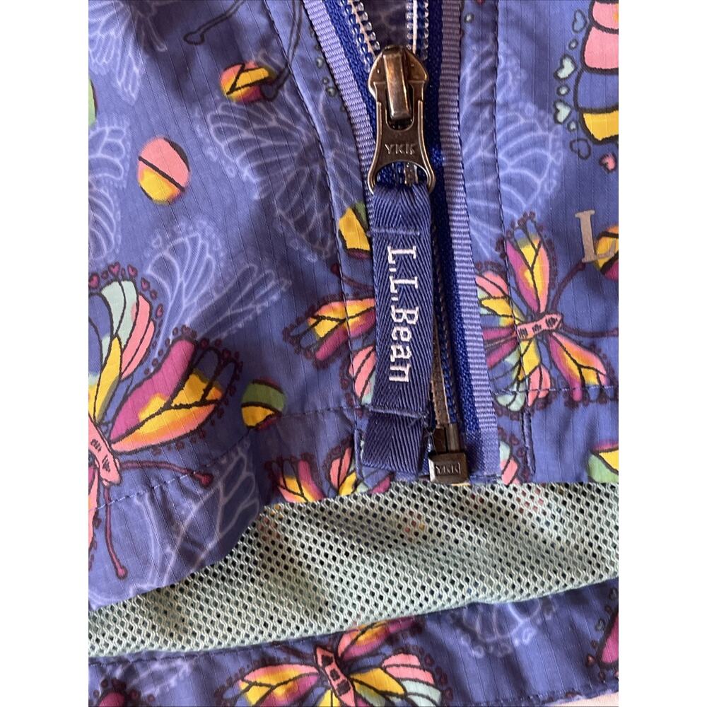 Lands End Butterfly Jacket Hoodie Girls 4T Nylon Lined Youth Kids Windbreaker - Picture 8 of 15